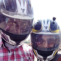 Heart Failure advocate Bouba Diemé Go-karting at Des’ Adventure Club in 2013