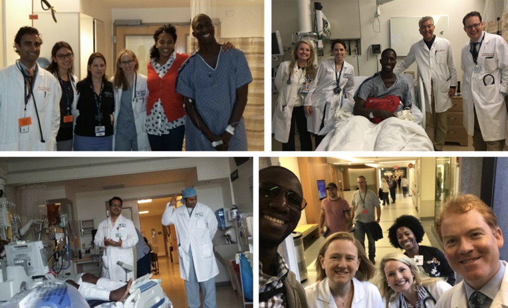 Bouba's medical team members working in the hospital